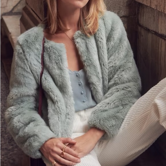 ❤️Sezane Faux Fur Jacket❤️ - Picture 1 of 4